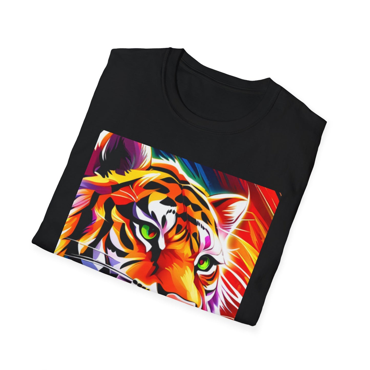 Unisex Softstyle T-Shirt (Tiger Colorful)