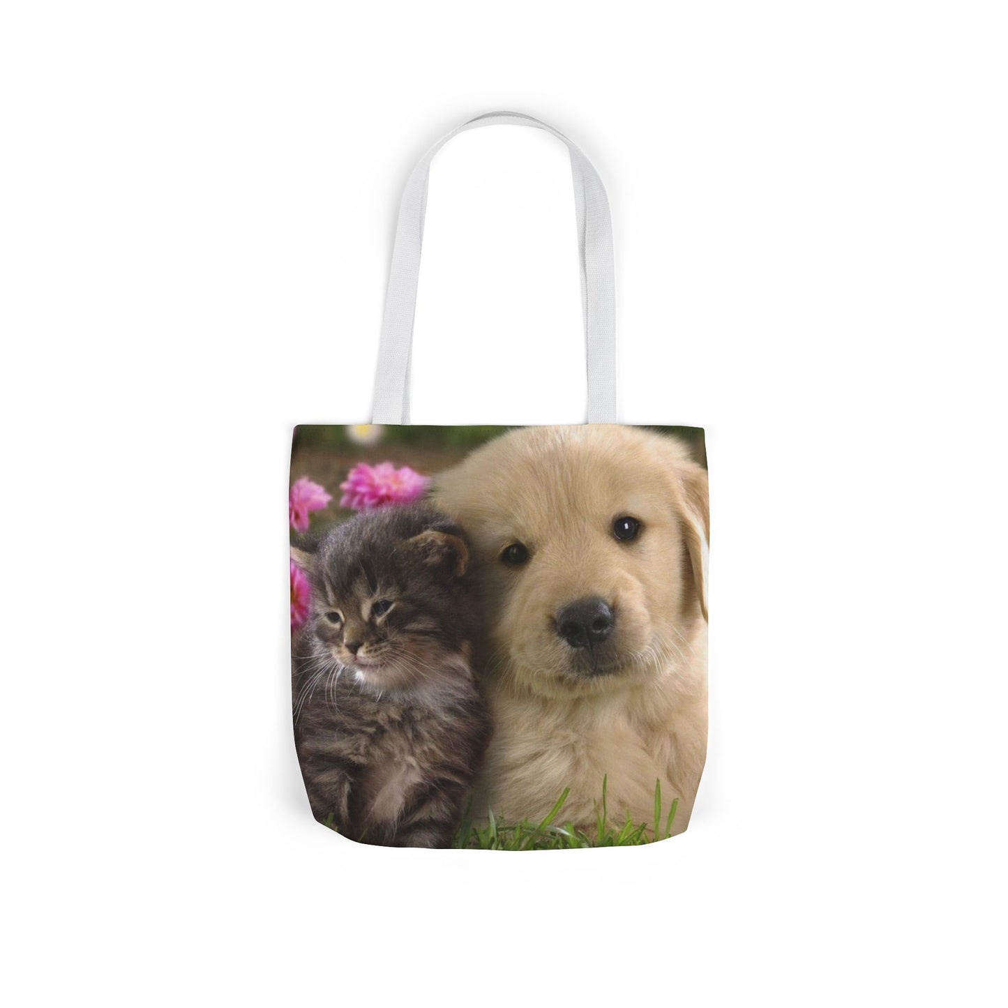 Canvas Tote Bag, 5-Color Straps (Dog/Cat)
