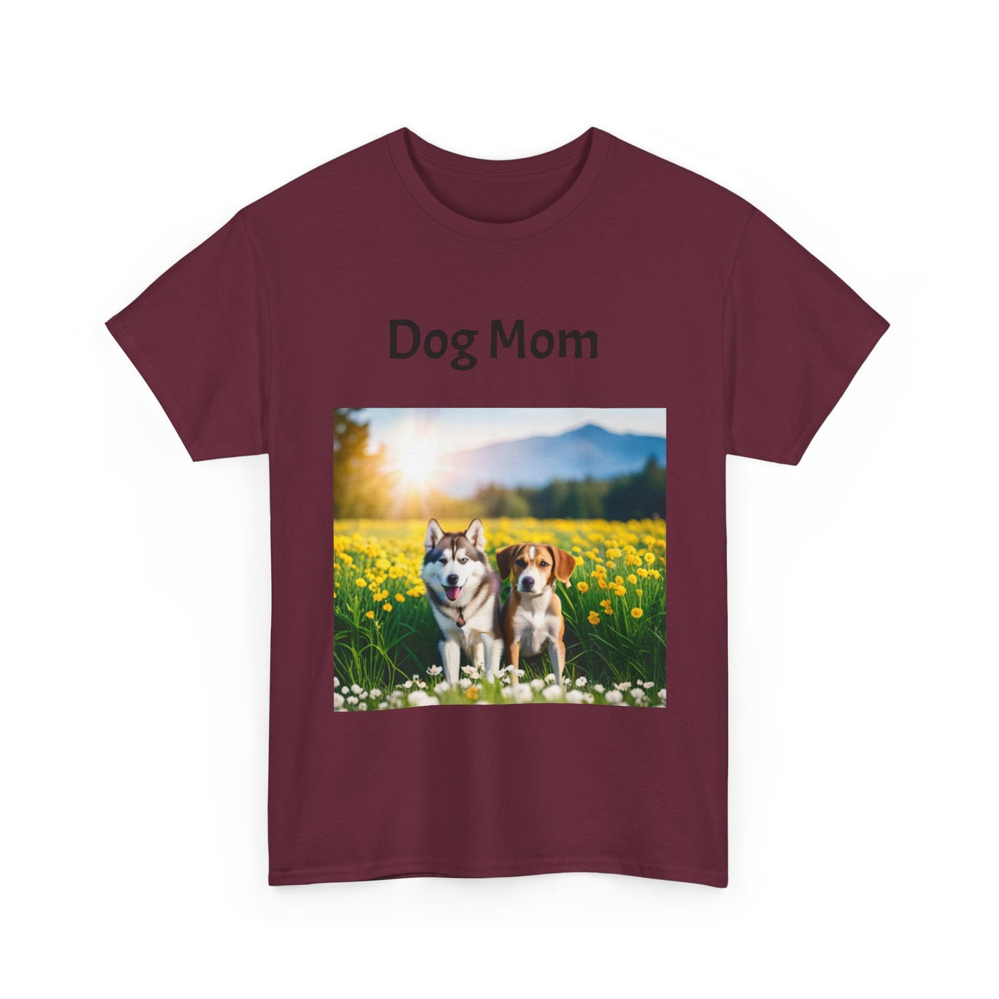 Unisex Heavy Cotton Tee (Dog Mom)
