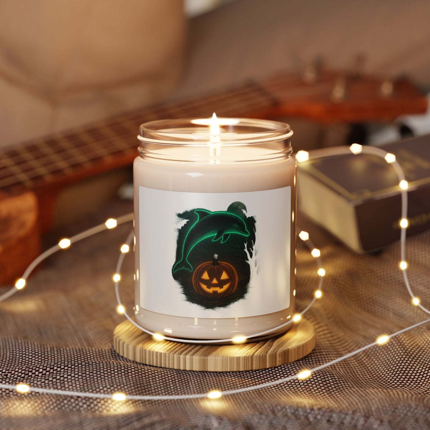 Spooky Dolphin Pumpkin Soy Candle – 9oz