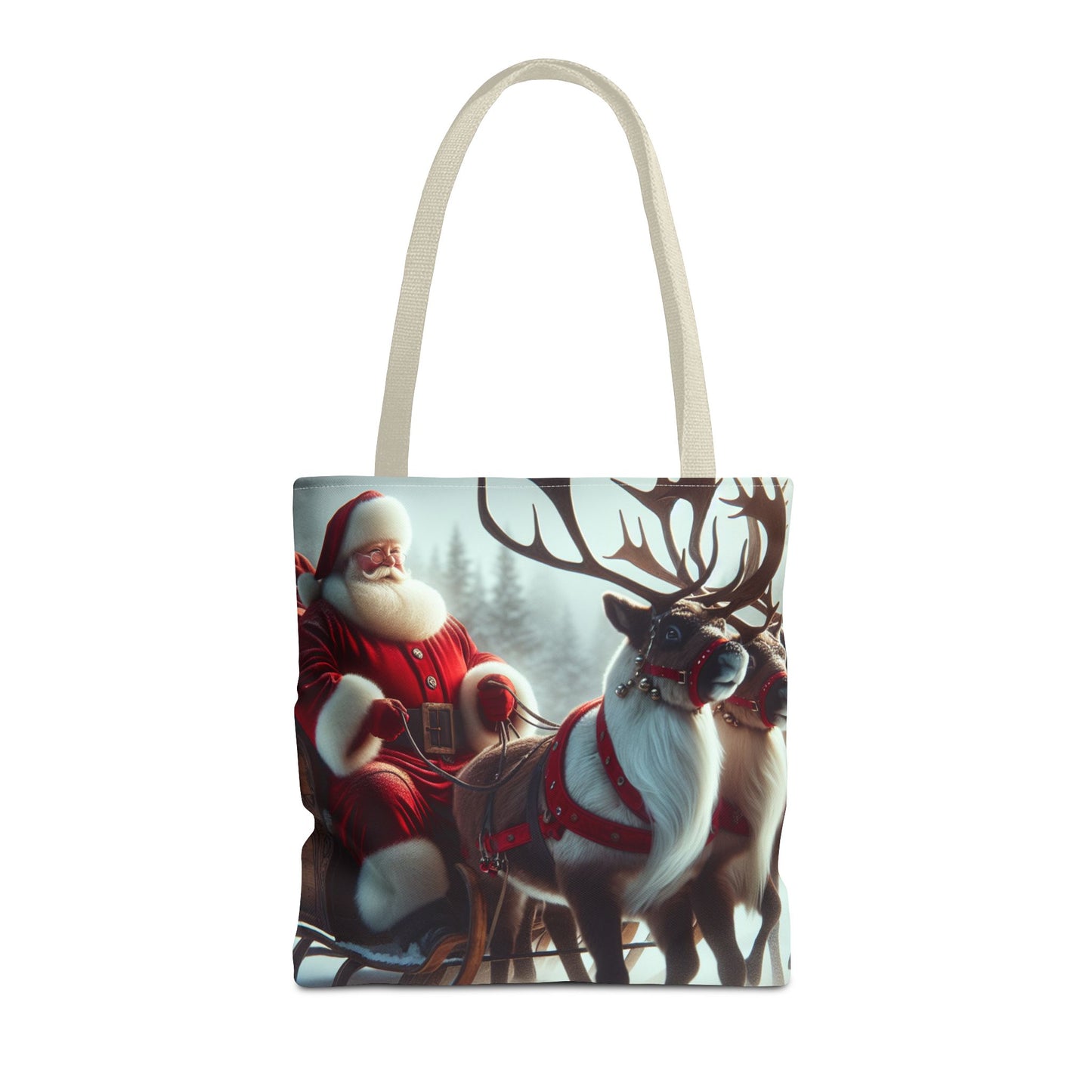 Tote Bag (AOP) (Santa/Reindeer)