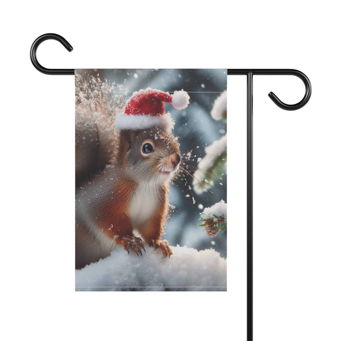 Garden & House Banner (Santa Squirrel)