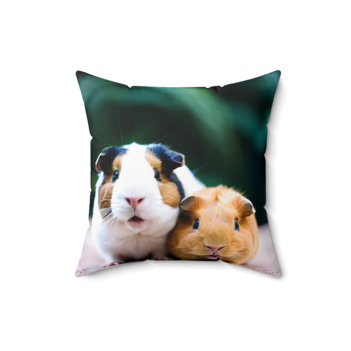 Spun Polyester Square Pillow (Guinea Pigs)