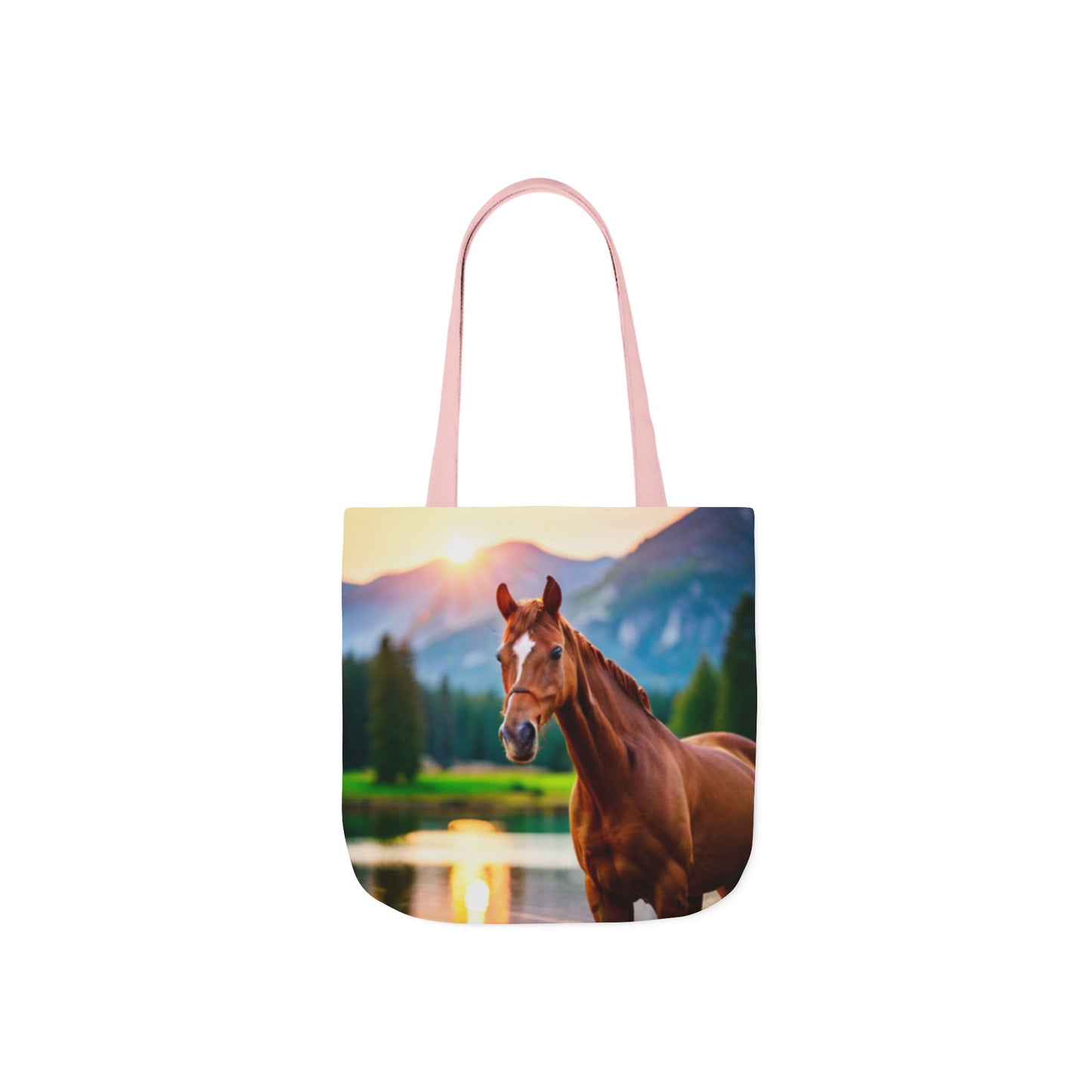 Canvas Tote Bag, 5-Color Straps (Horse)