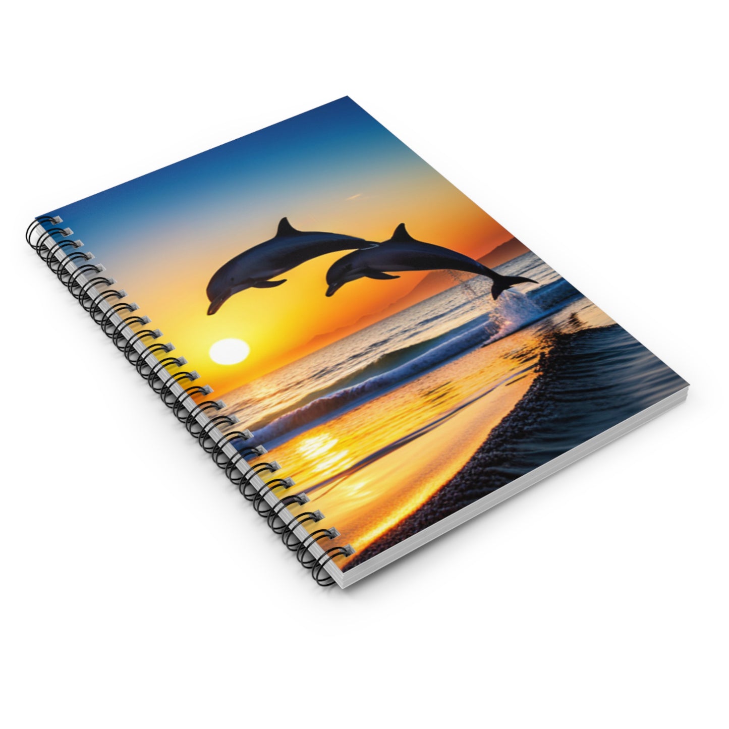 Spiral Notebook - Ruled Line (Dolphins)