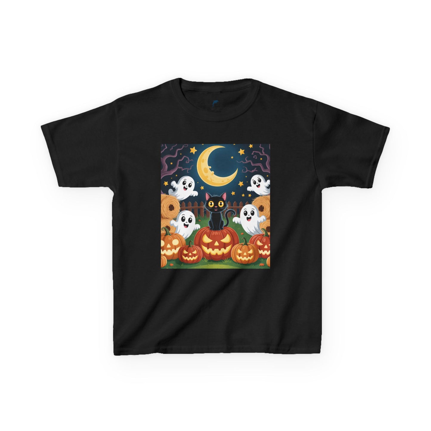 Halloween Cat & Pumpkins T-shirt for kids 🐱🎃👻🕸️