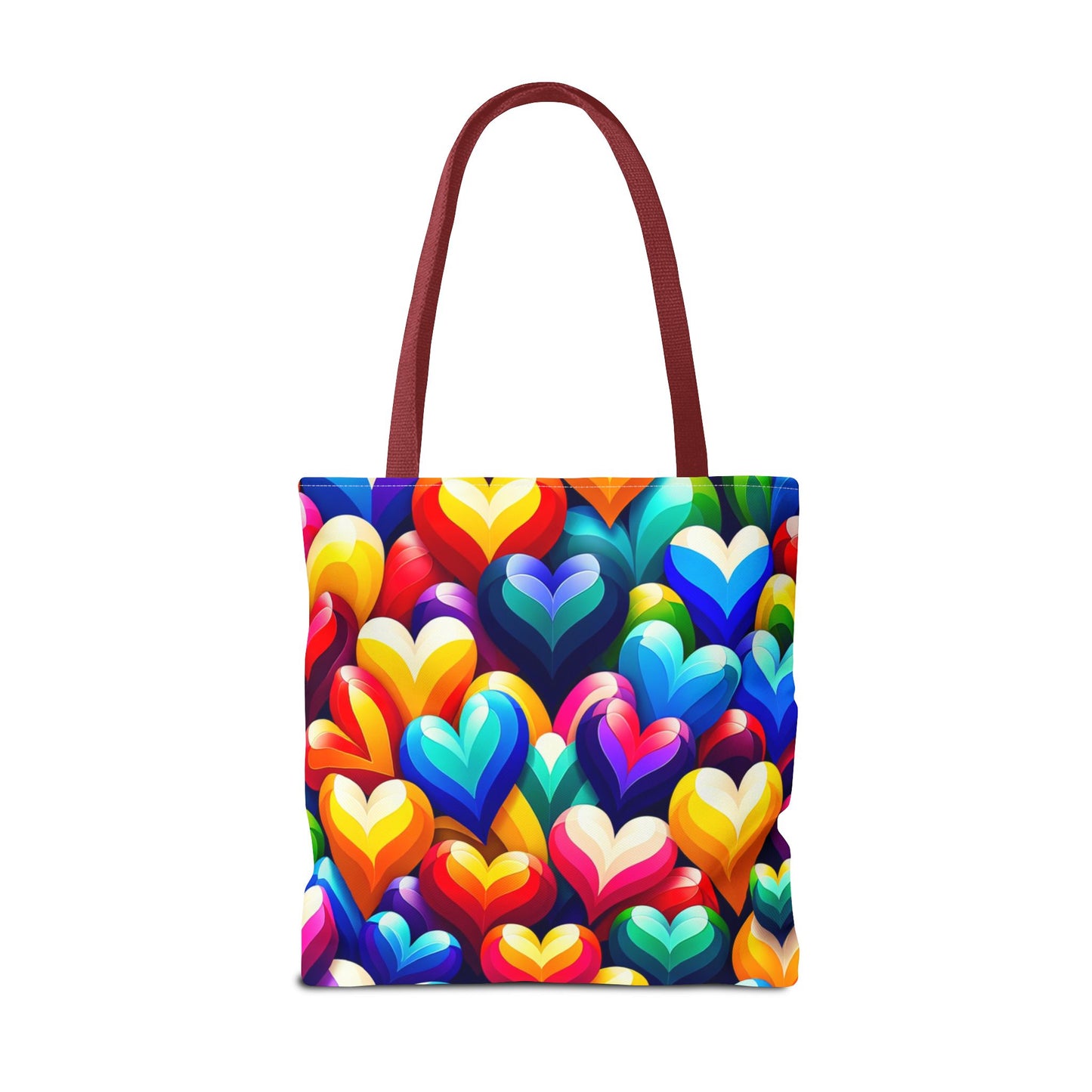 Tote Bag (AOP) (Colorful Hearts)