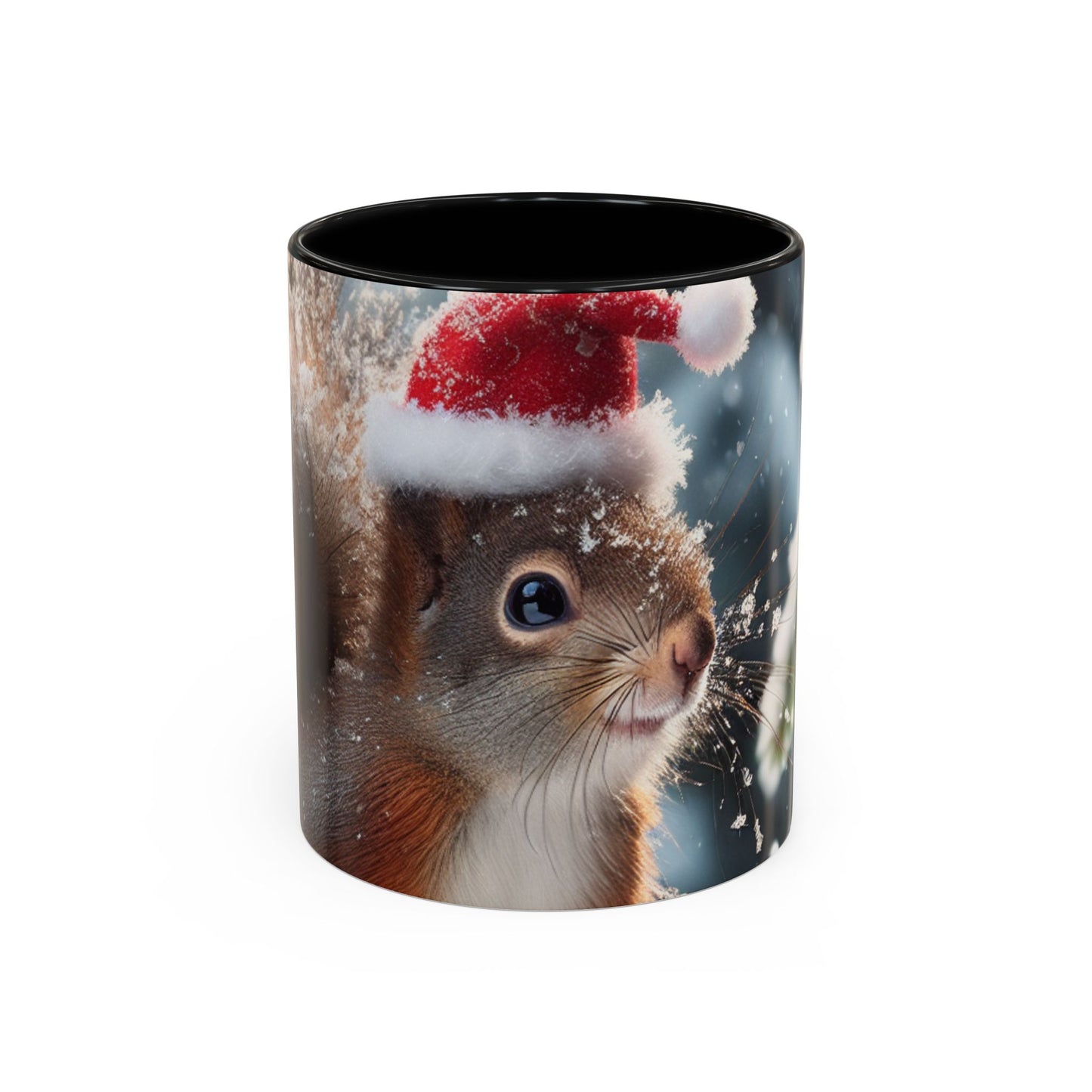 Accent Coffee Mug (11, 15oz) (Santa Squirrel)