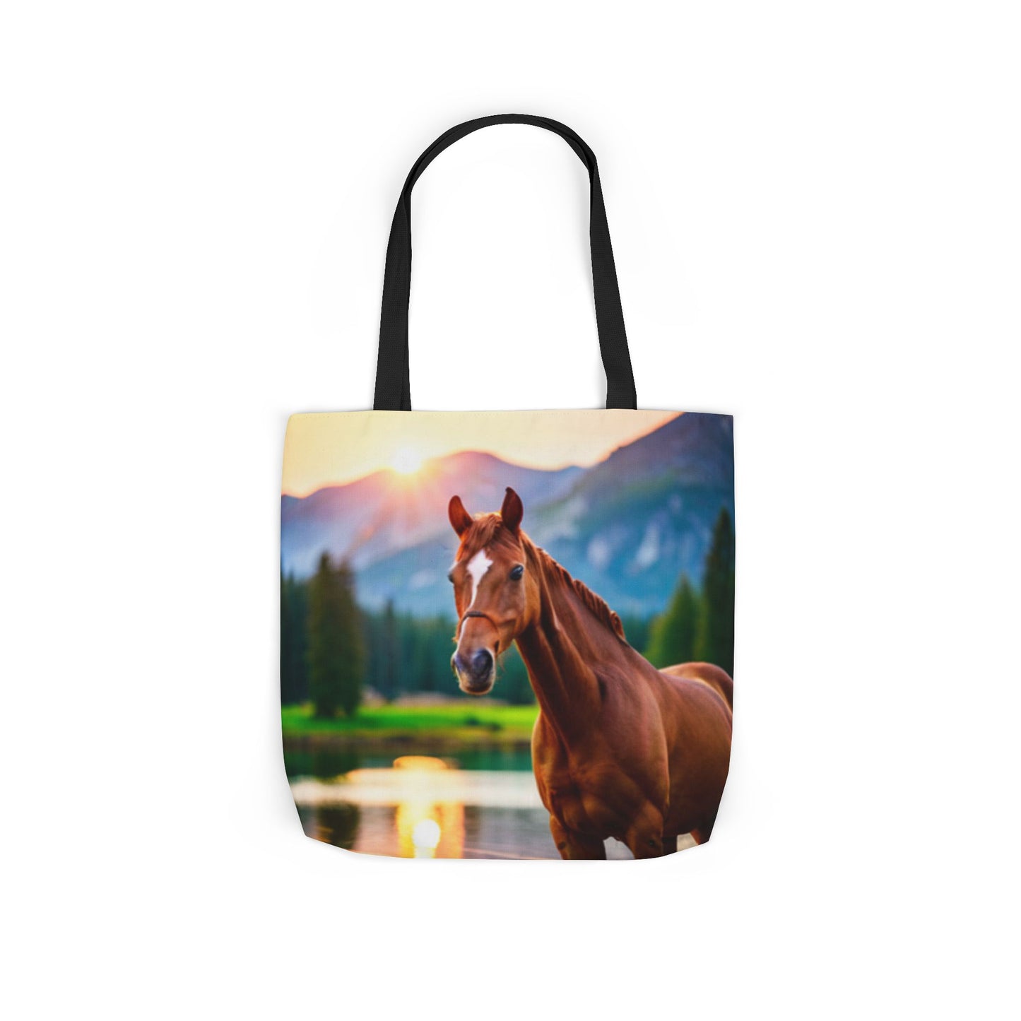 Canvas Tote Bag, 5-Color Straps (Horse)