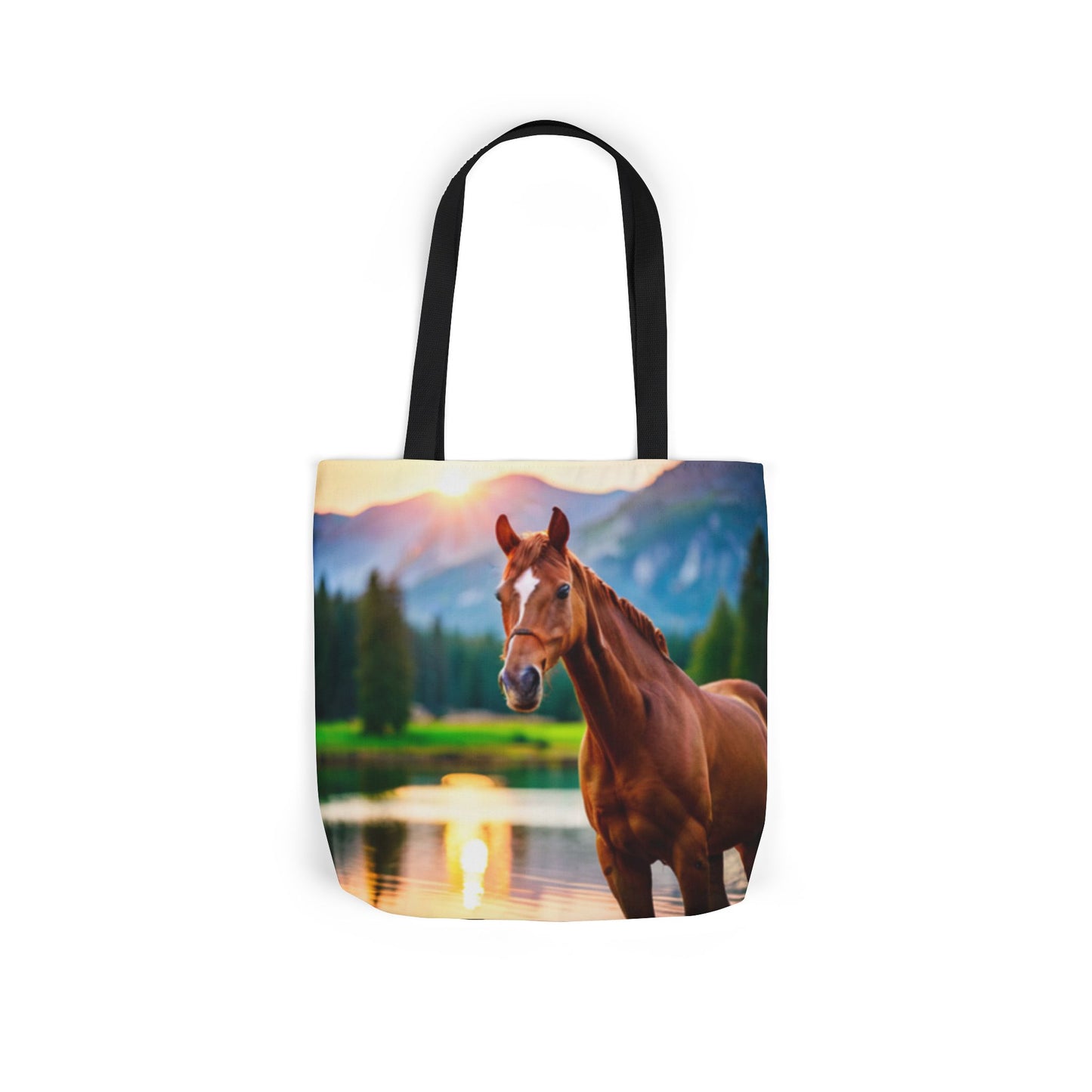 Canvas Tote Bag, 5-Color Straps (Horse)