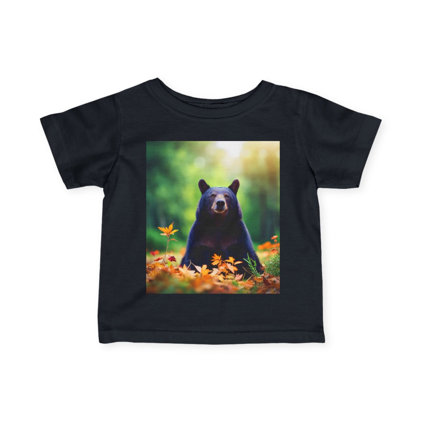 Infant Fine Jersey Tee (Black Bear)
