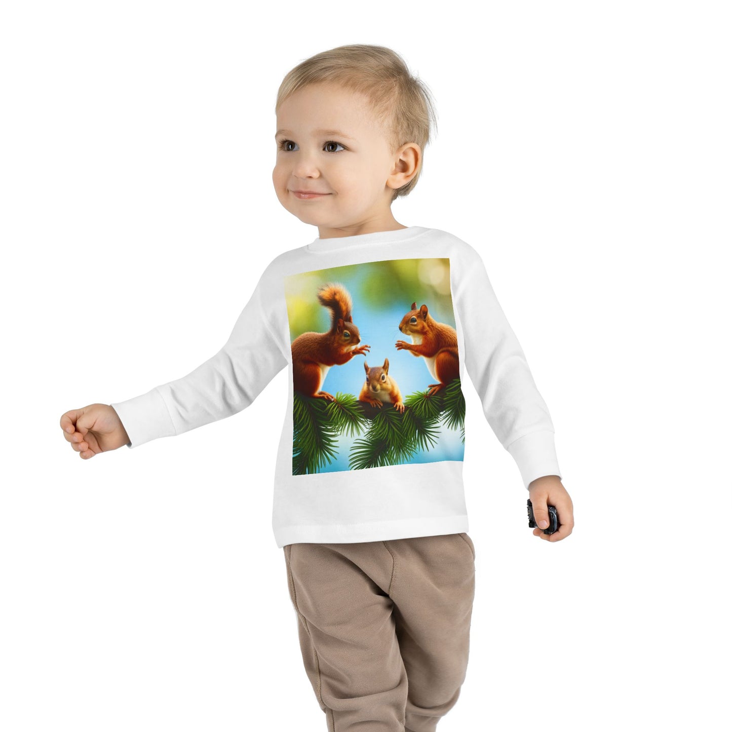 Toddler Long Sleeve Tee (Squirrels)