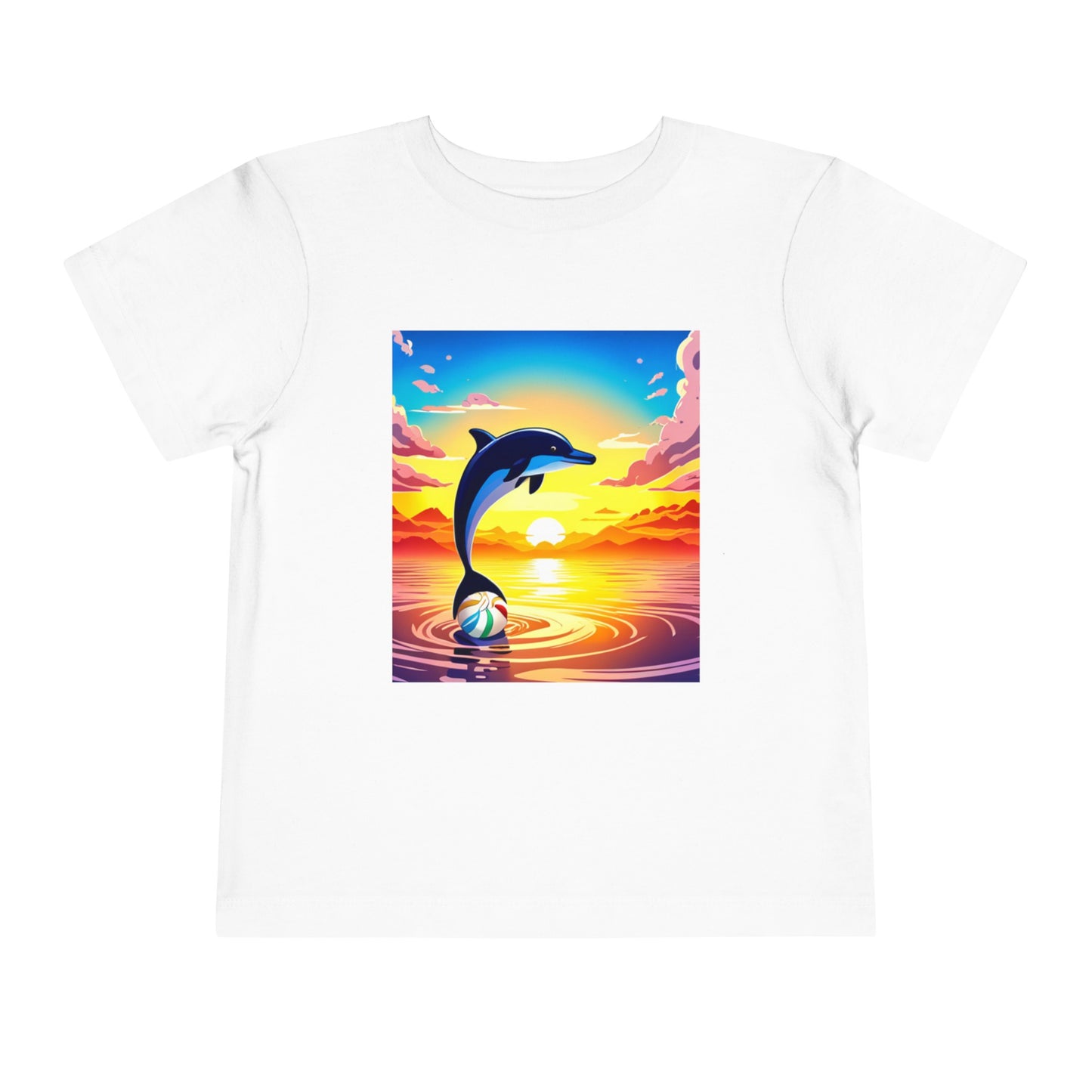 Toddler Short Sleeve Tee (Dolphin Beach Ball)