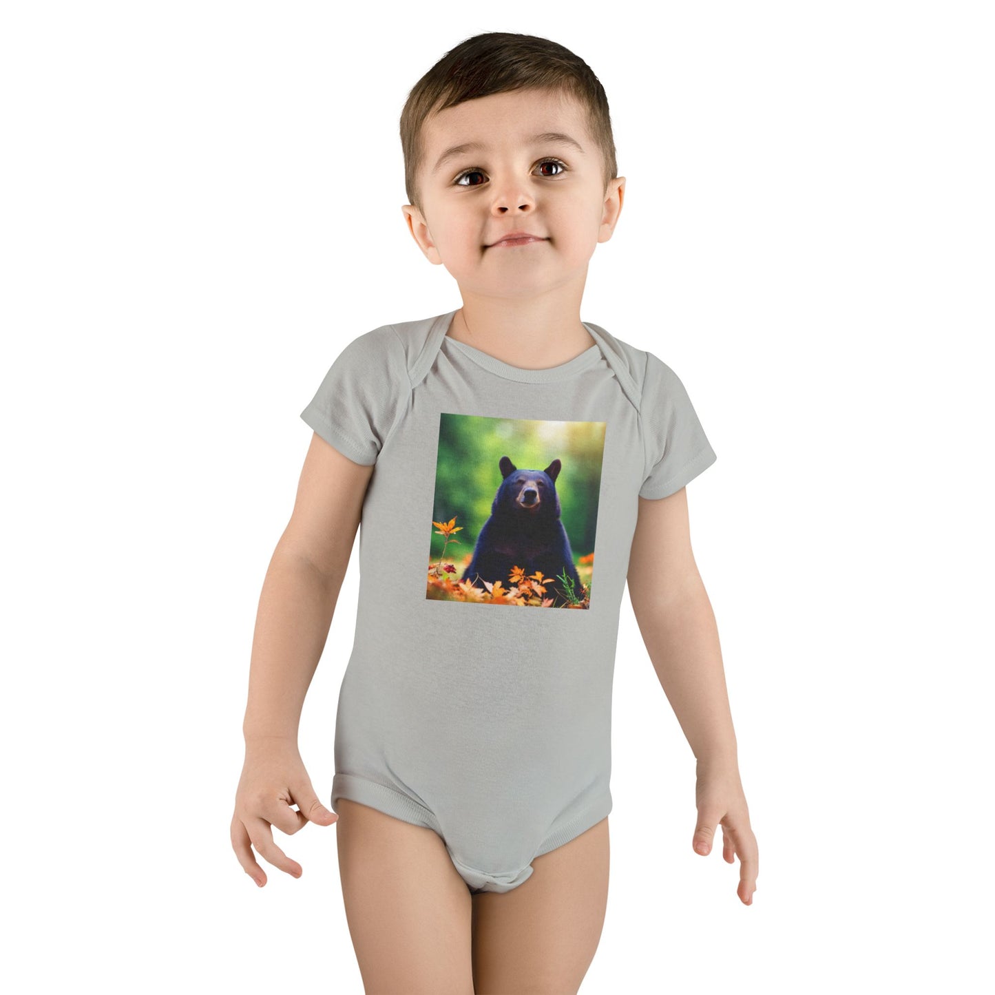 Baby Short Sleeve Onesie® (Black Bear)