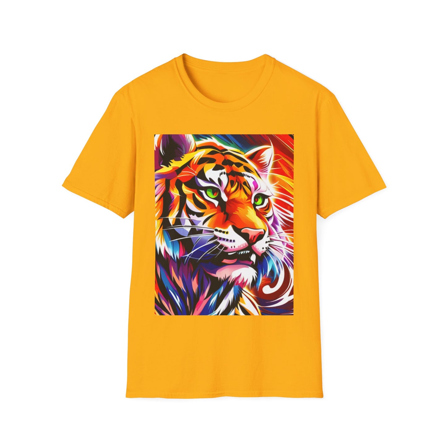 Unisex Softstyle T-Shirt (Tiger Colorful)