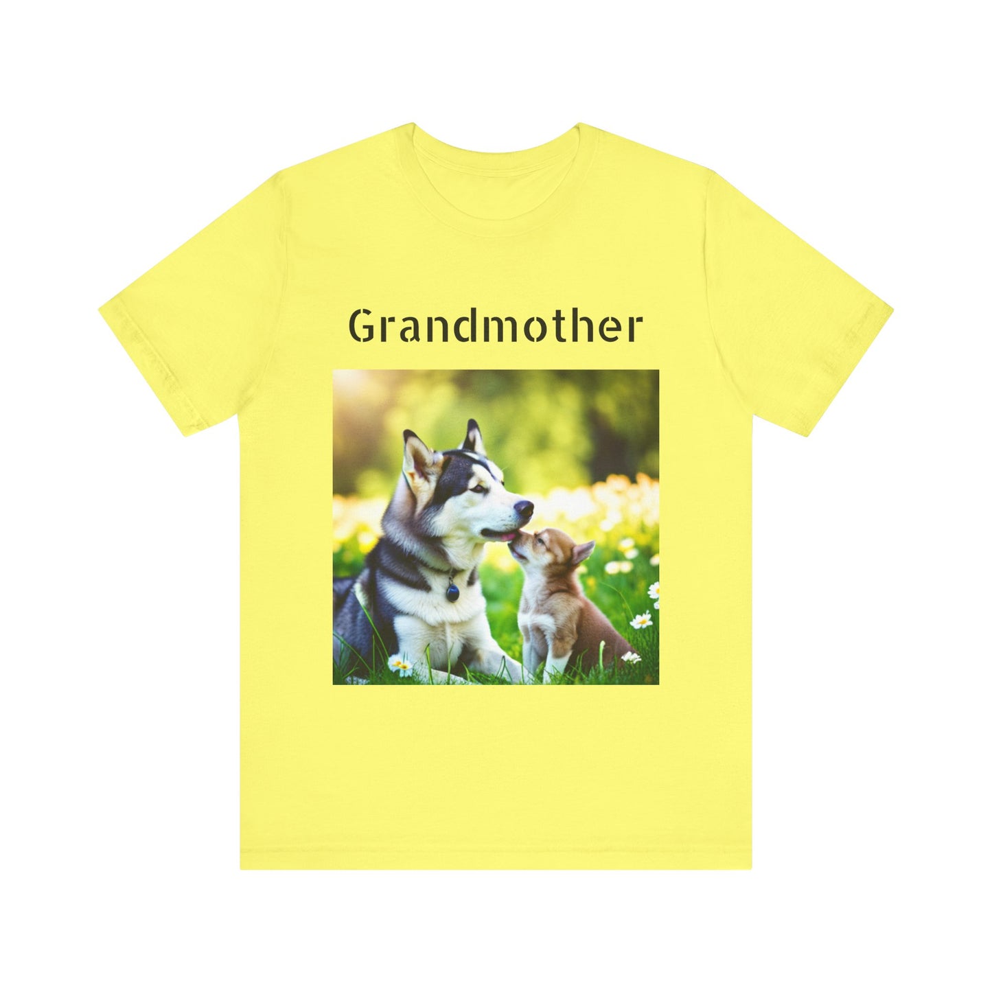 Unisex Jersey Short Sleeve Tee (Grandmother Dog/pup)