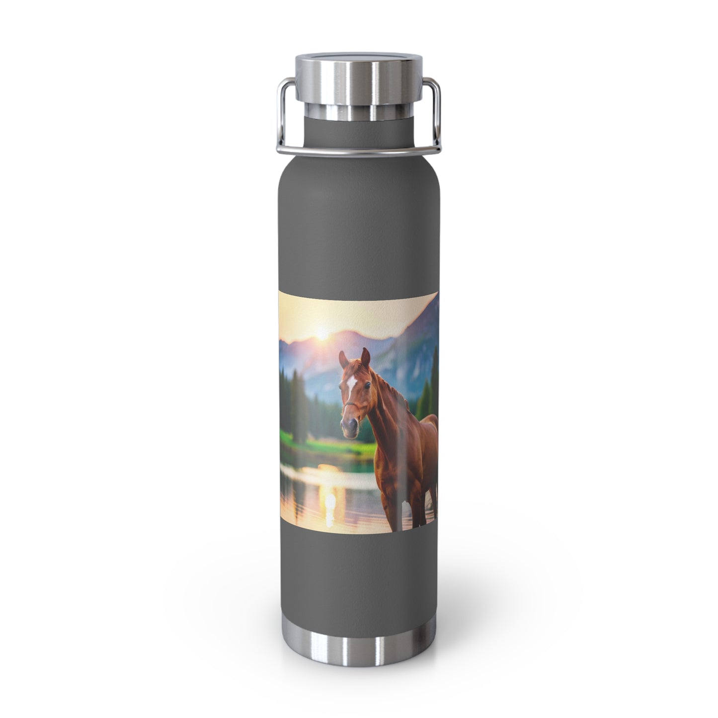 Copper Vacuum Insulated Bottle, 22oz (Horse)