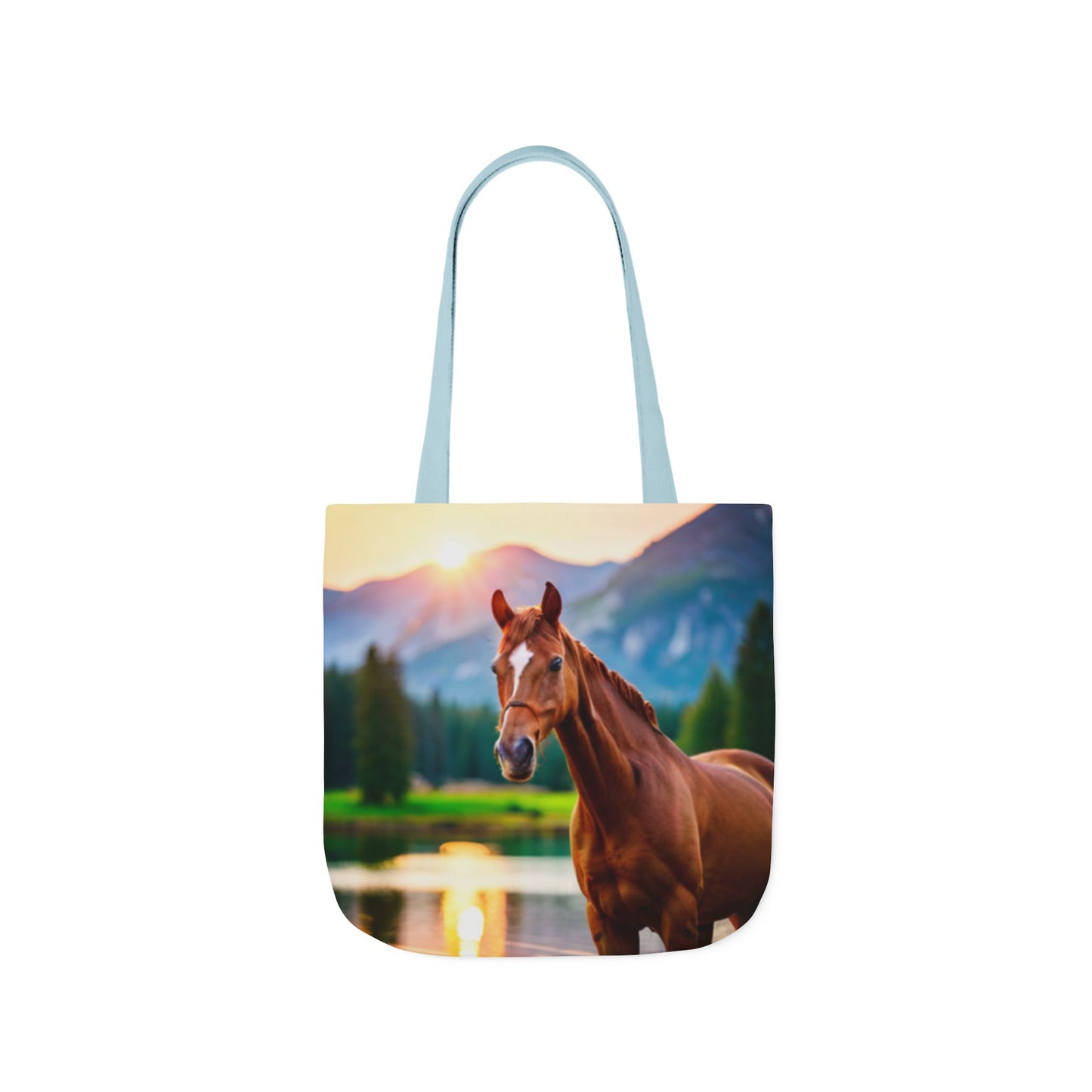 Canvas Tote Bag, 5-Color Straps (Horse)