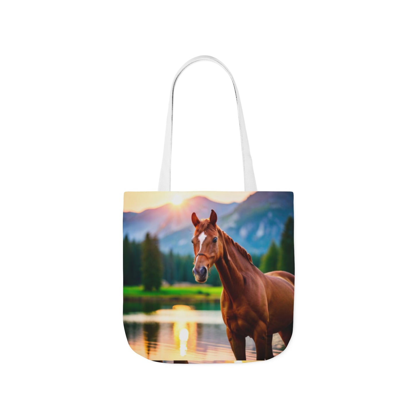 Canvas Tote Bag, 5-Color Straps (Horse)