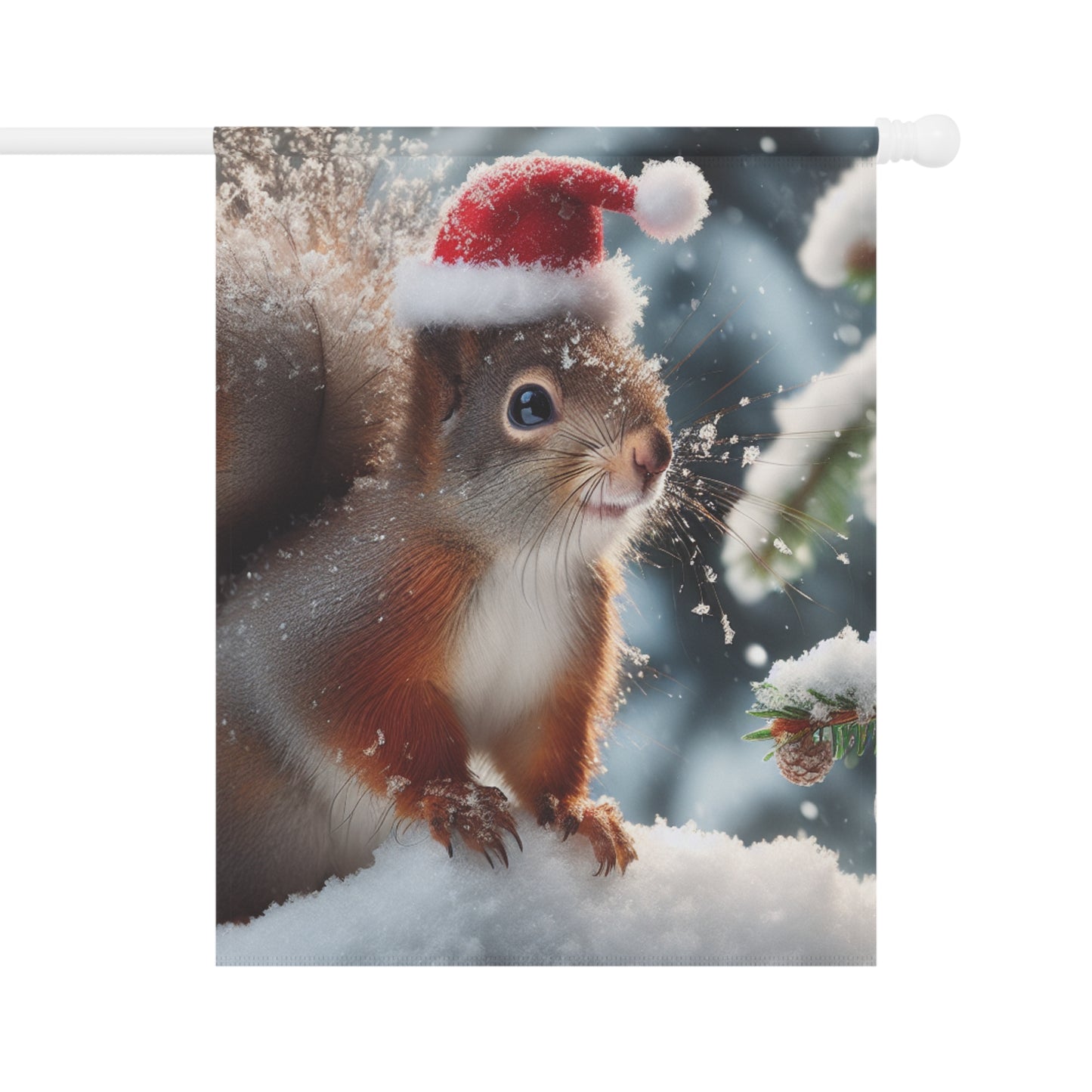Garden & House Banner (Santa Squirrel)