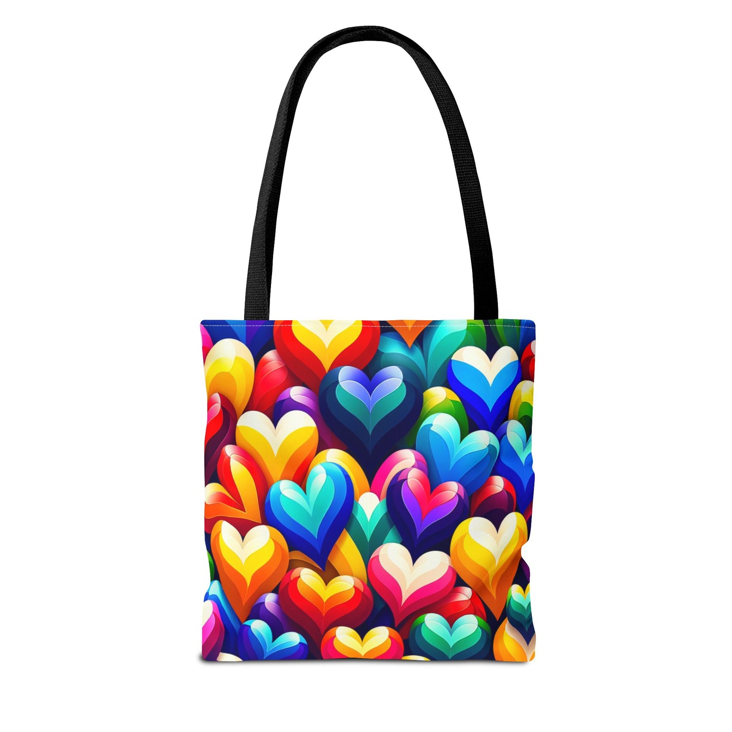 Tote Bag (AOP) (Colorful Hearts)