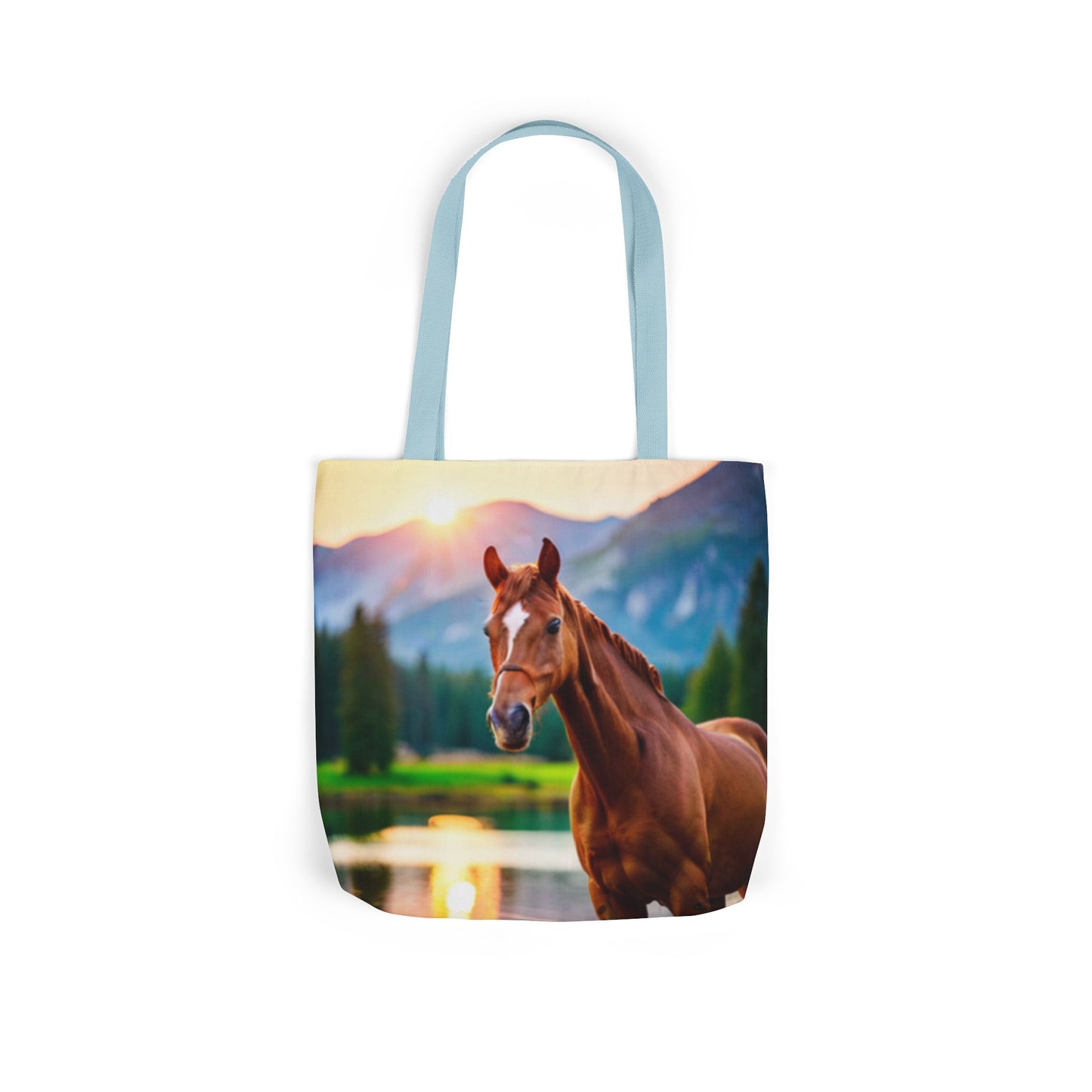 Canvas Tote Bag, 5-Color Straps (Horse)