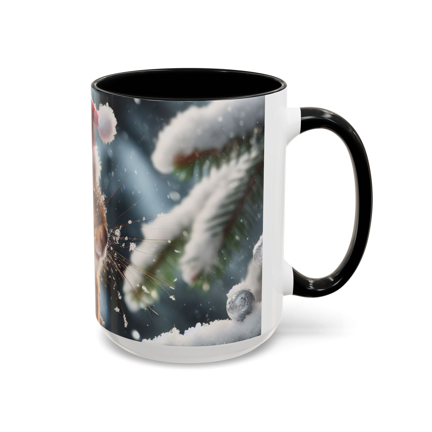 Accent Coffee Mug (11, 15oz) (Santa Squirrel)