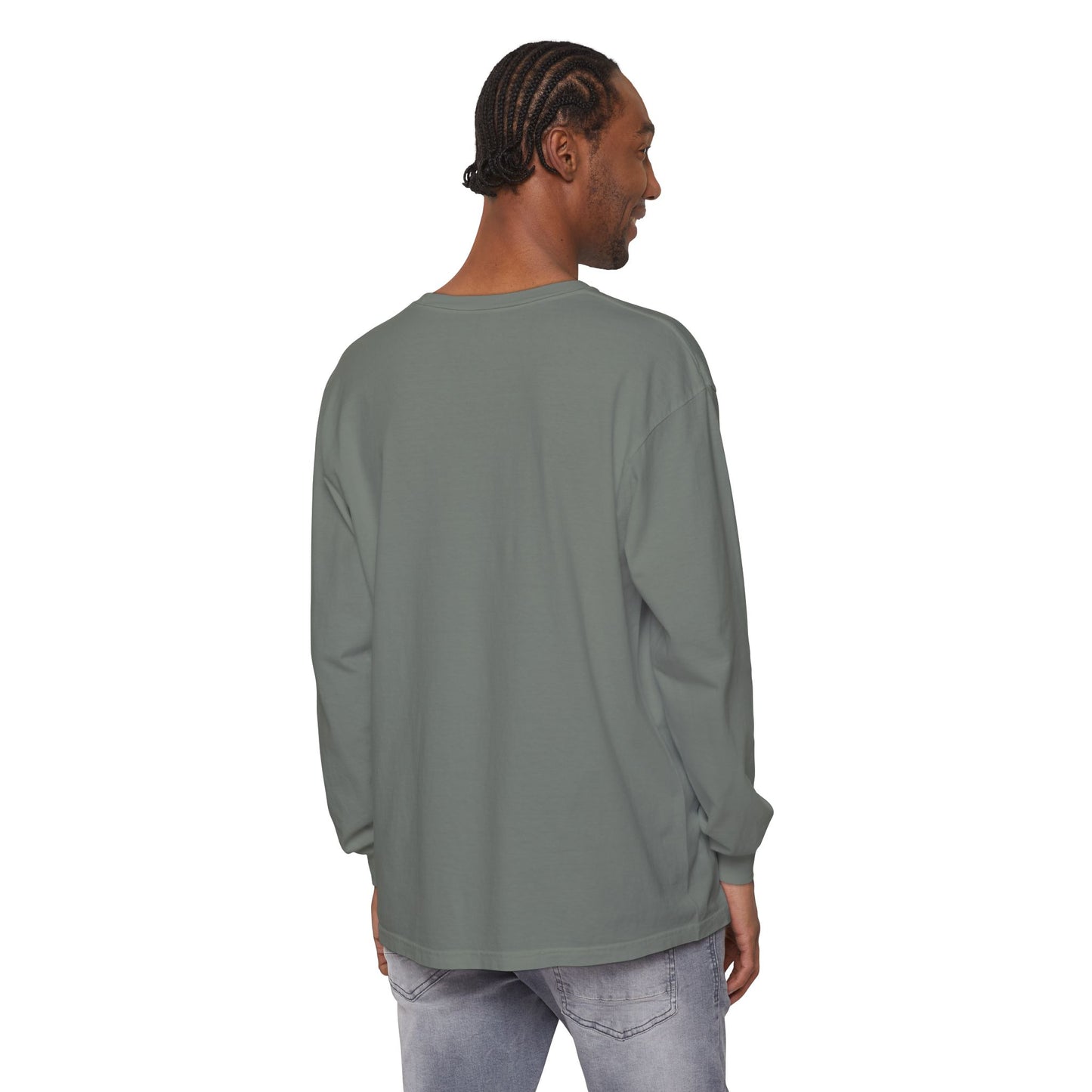 Unisex Garment-dyed Long Sleeve T-Shirt (Falcon)
