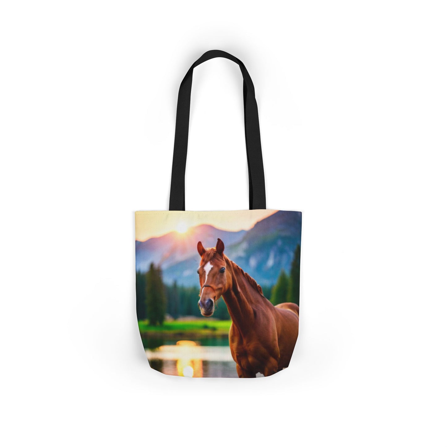 Canvas Tote Bag, 5-Color Straps (Horse)