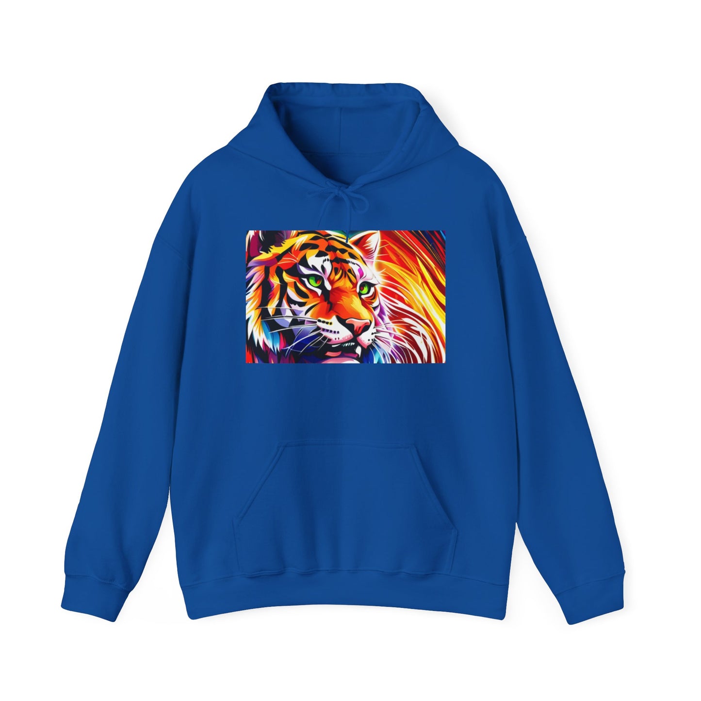 Unisex Heavy Blend™ Hooded Sweatshirt (Tiger Colorful)