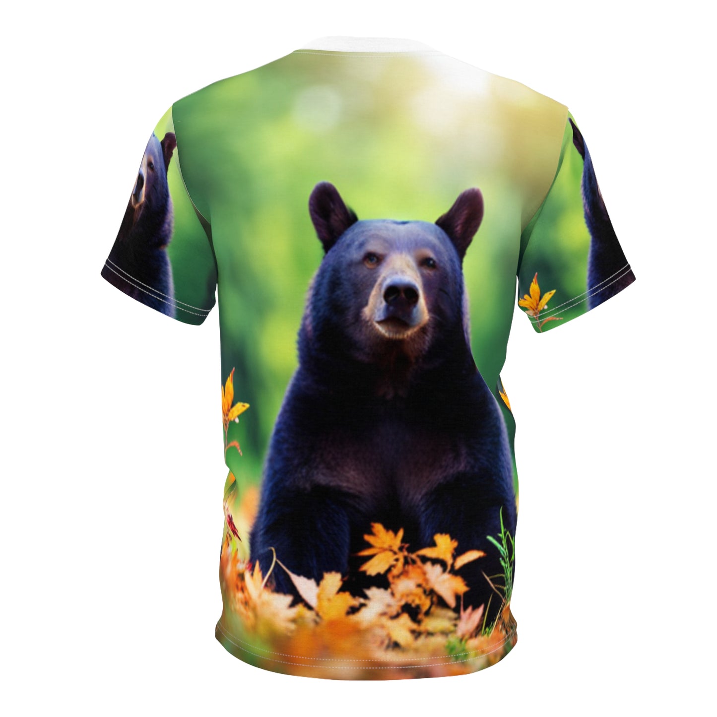 Unisex Cut & Sew Tee (AOP) (Black Bear)