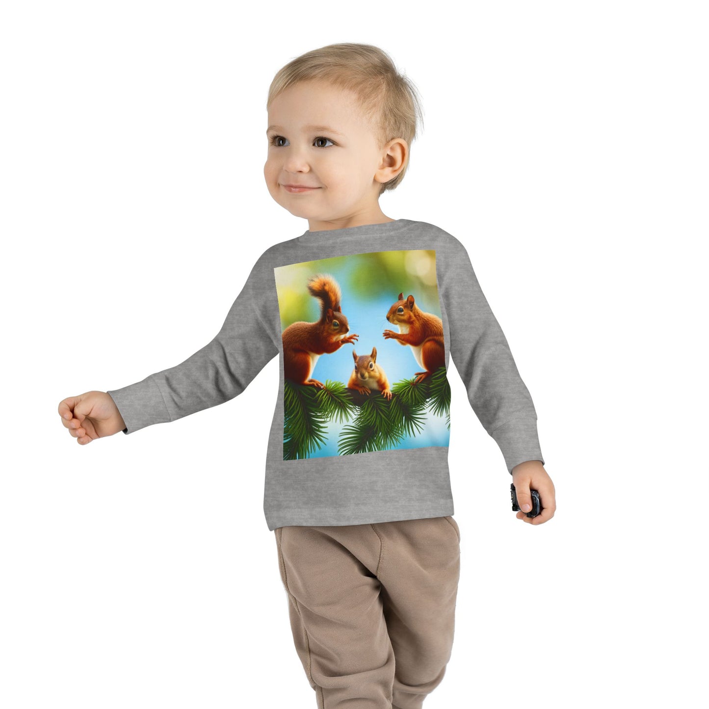 Toddler Long Sleeve Tee (Squirrels)