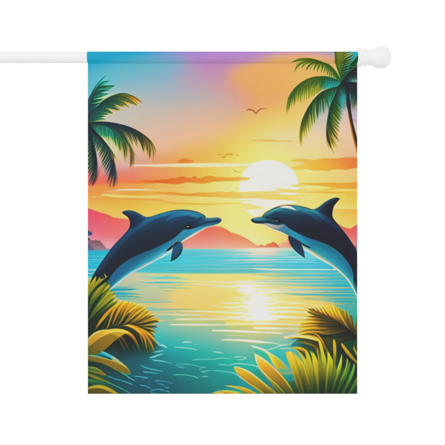 Garden & House Banner (Dolphin Palm Tree)