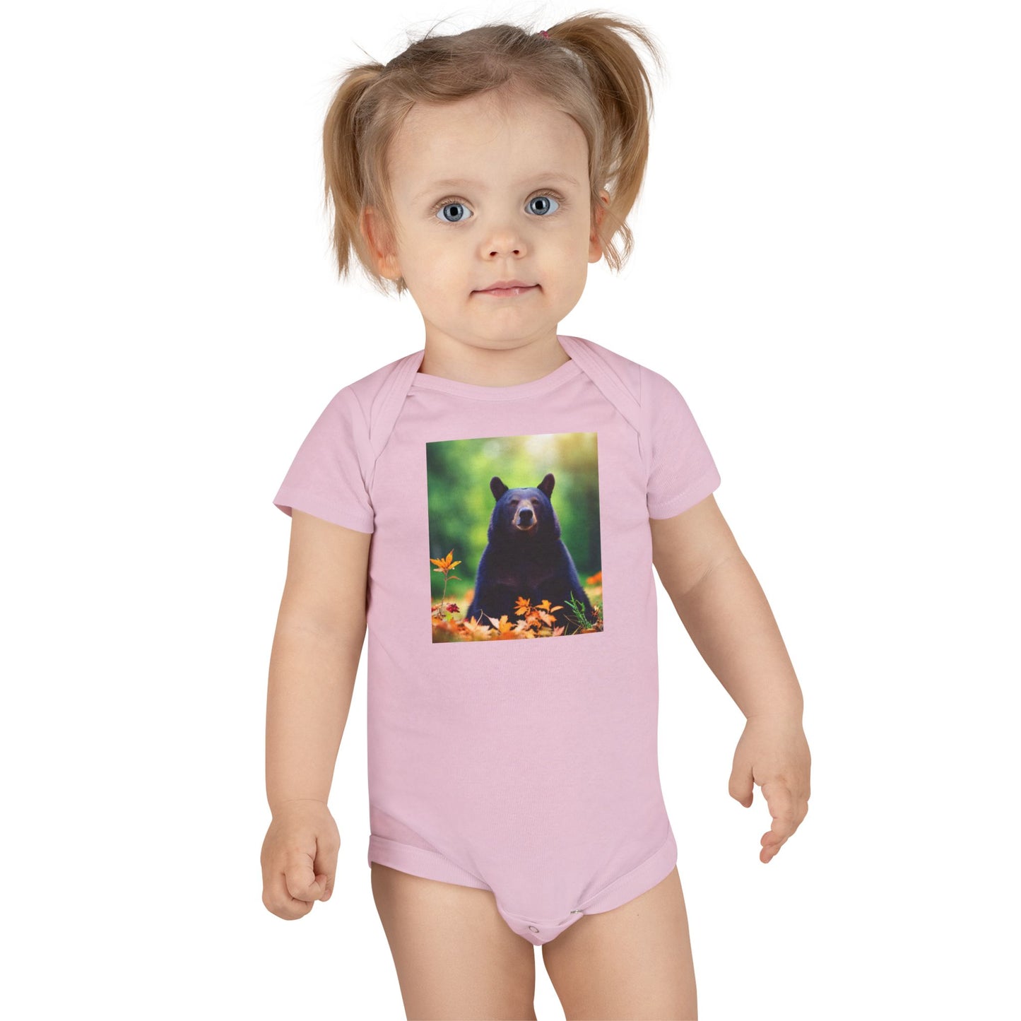 Baby Short Sleeve Onesie® (Black Bear)