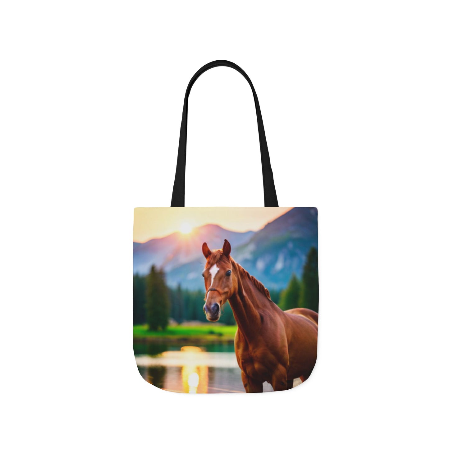 Canvas Tote Bag, 5-Color Straps (Horse)