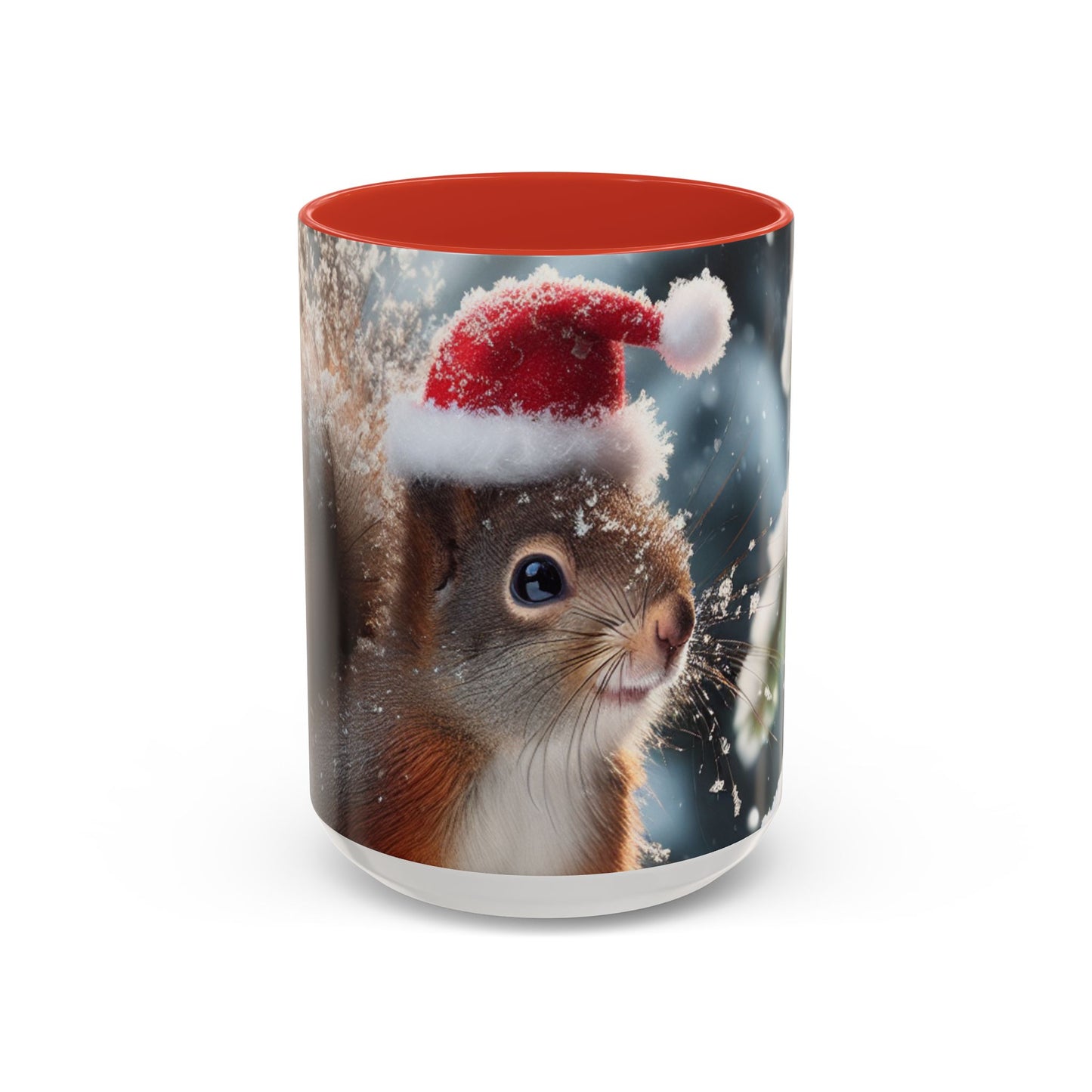 Accent Coffee Mug (11, 15oz) (Santa Squirrel)