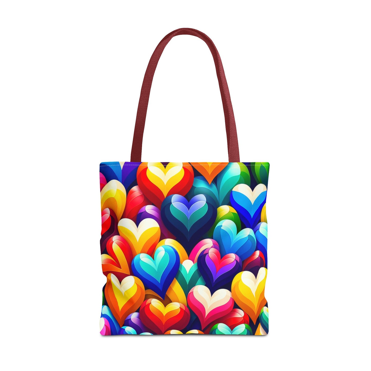 Tote Bag (AOP) (Colorful Hearts)