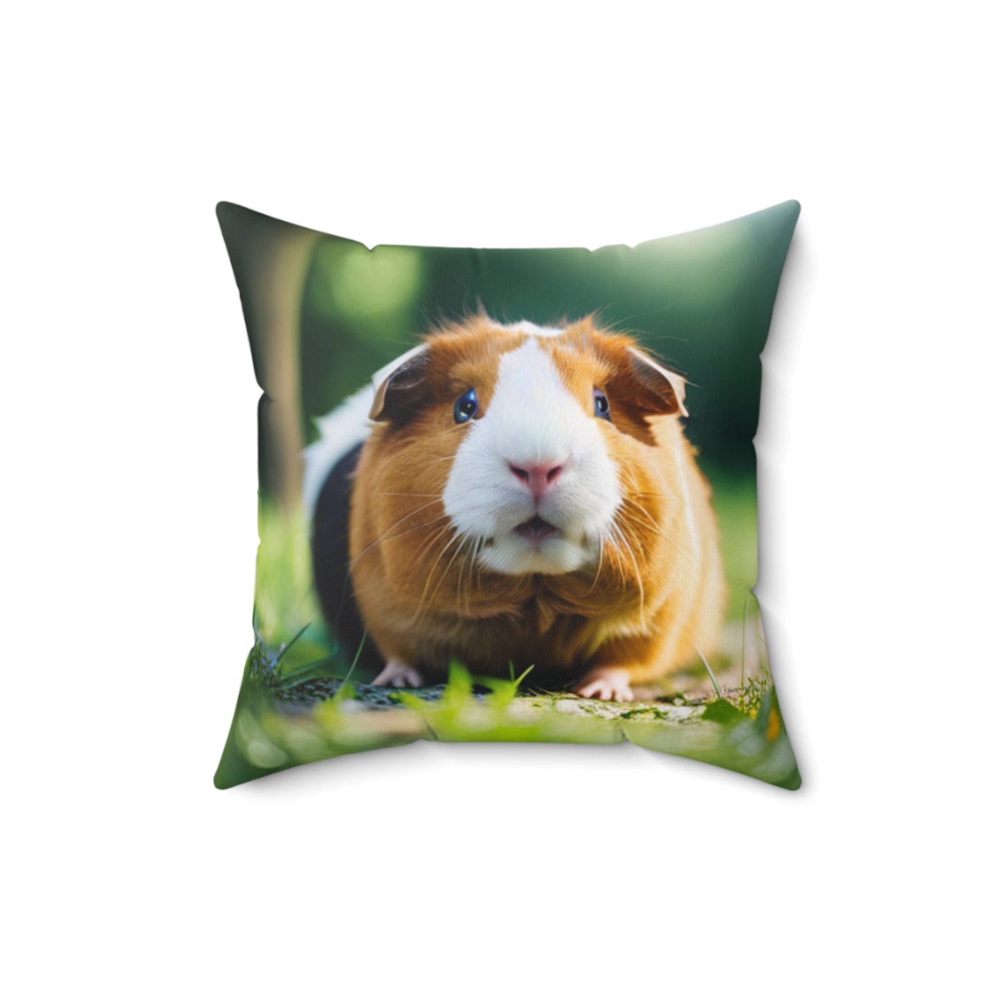 Spun Polyester Square Pillow (Guinea Pigs)