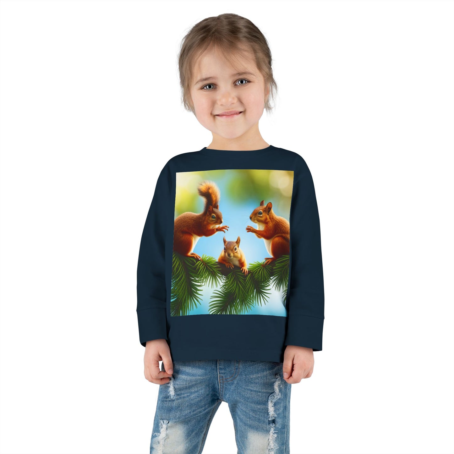 Toddler Long Sleeve Tee (Squirrels)