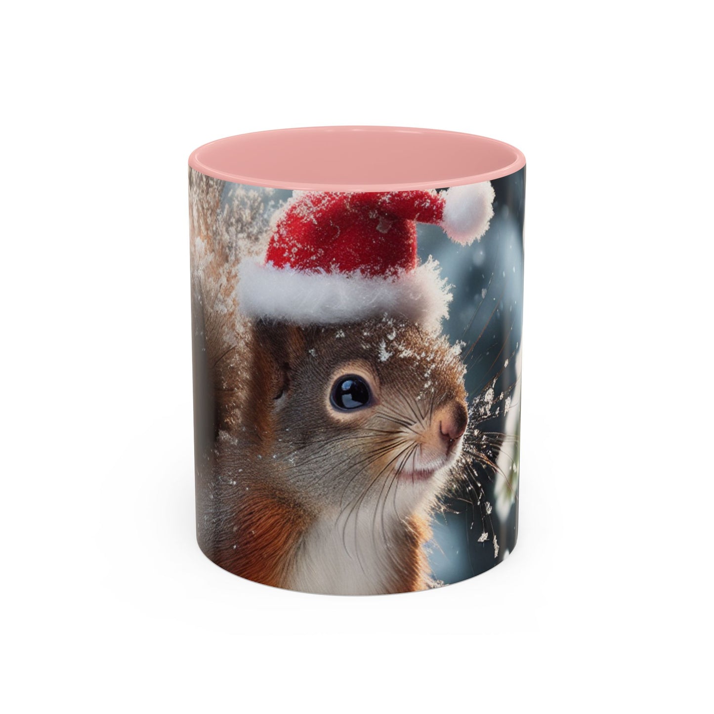 Accent Coffee Mug (11, 15oz) (Santa Squirrel)