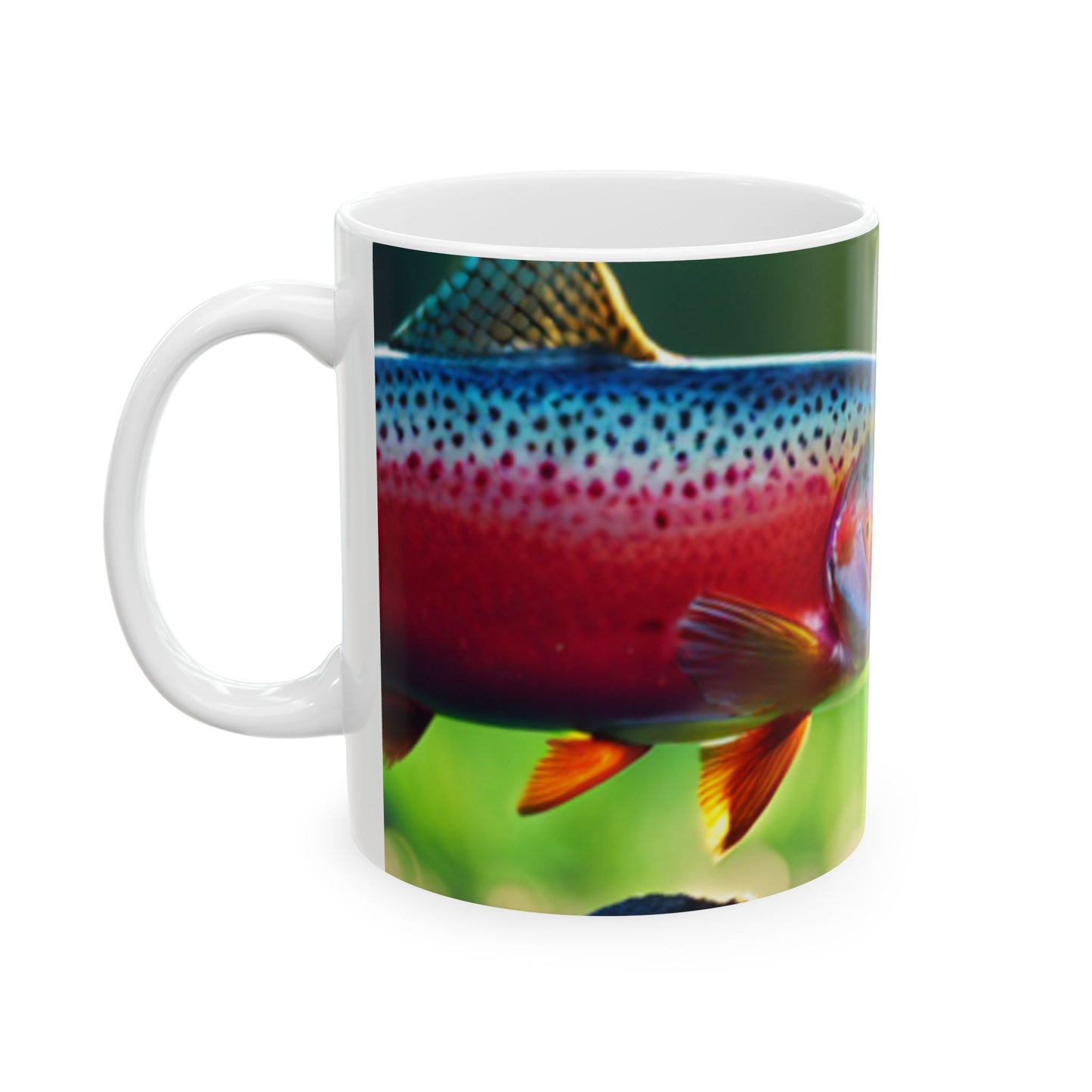 Ceramic Mug, (11oz, 15oz) (Trout)