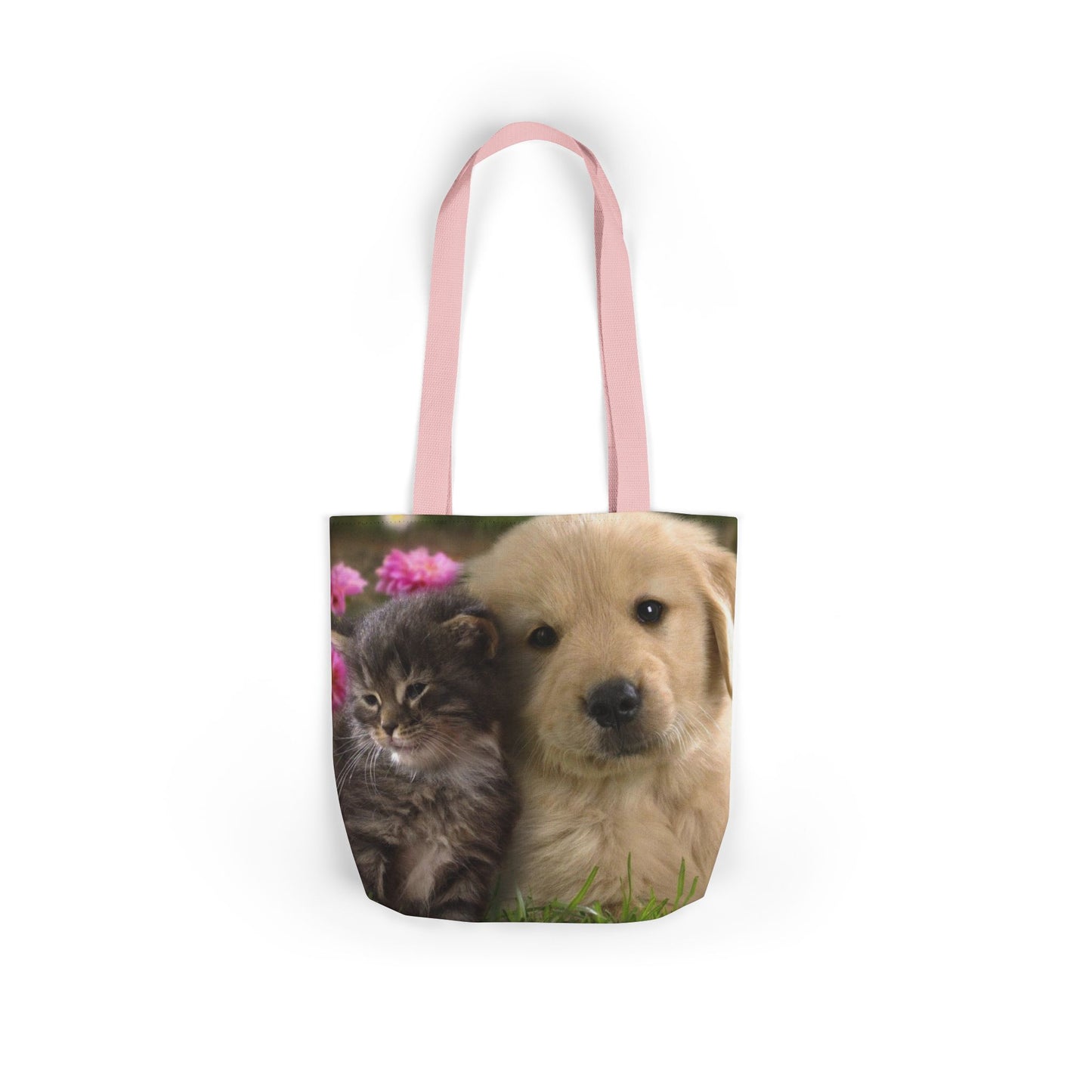 Canvas Tote Bag, 5-Color Straps (Dog/Cat)