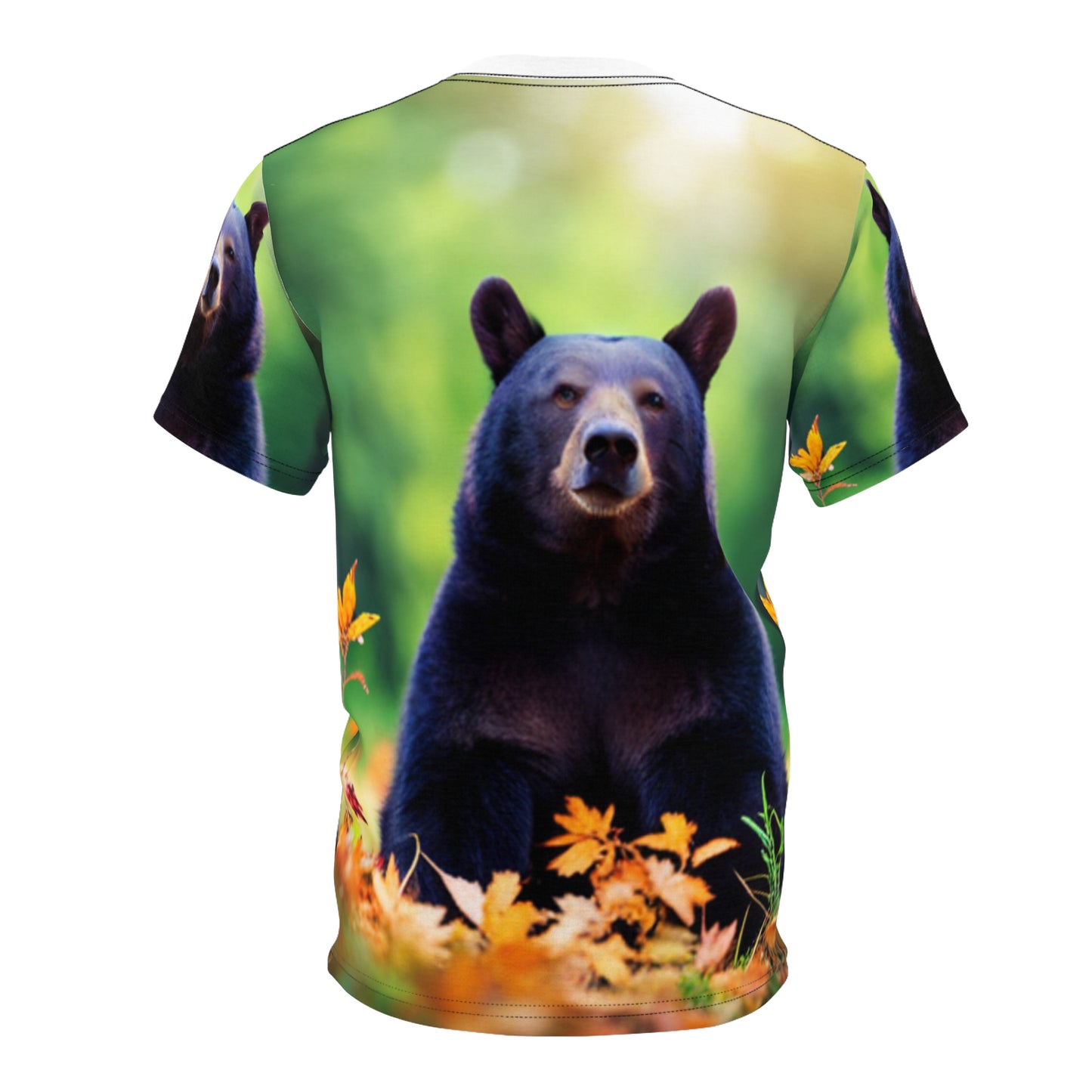 Unisex Cut & Sew Tee (AOP) (Black Bear)