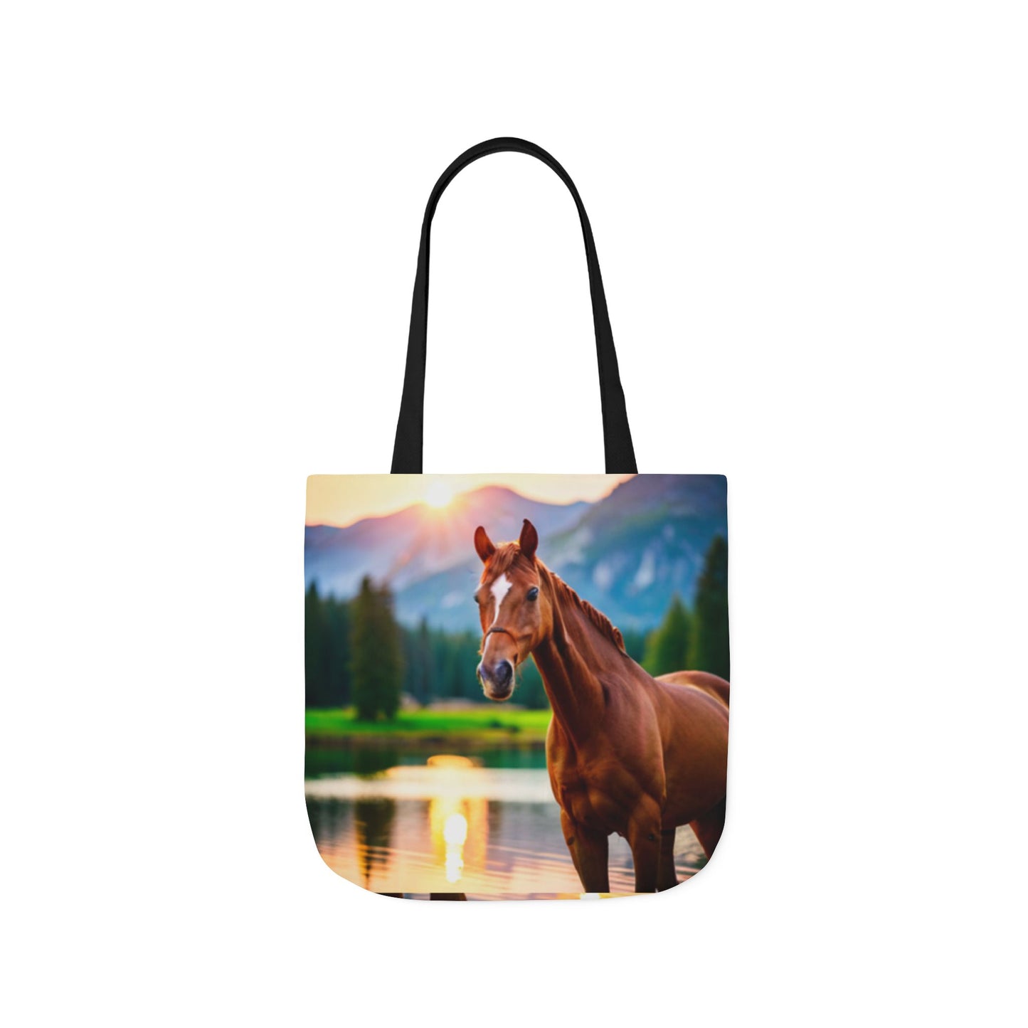 Canvas Tote Bag, 5-Color Straps (Horse)