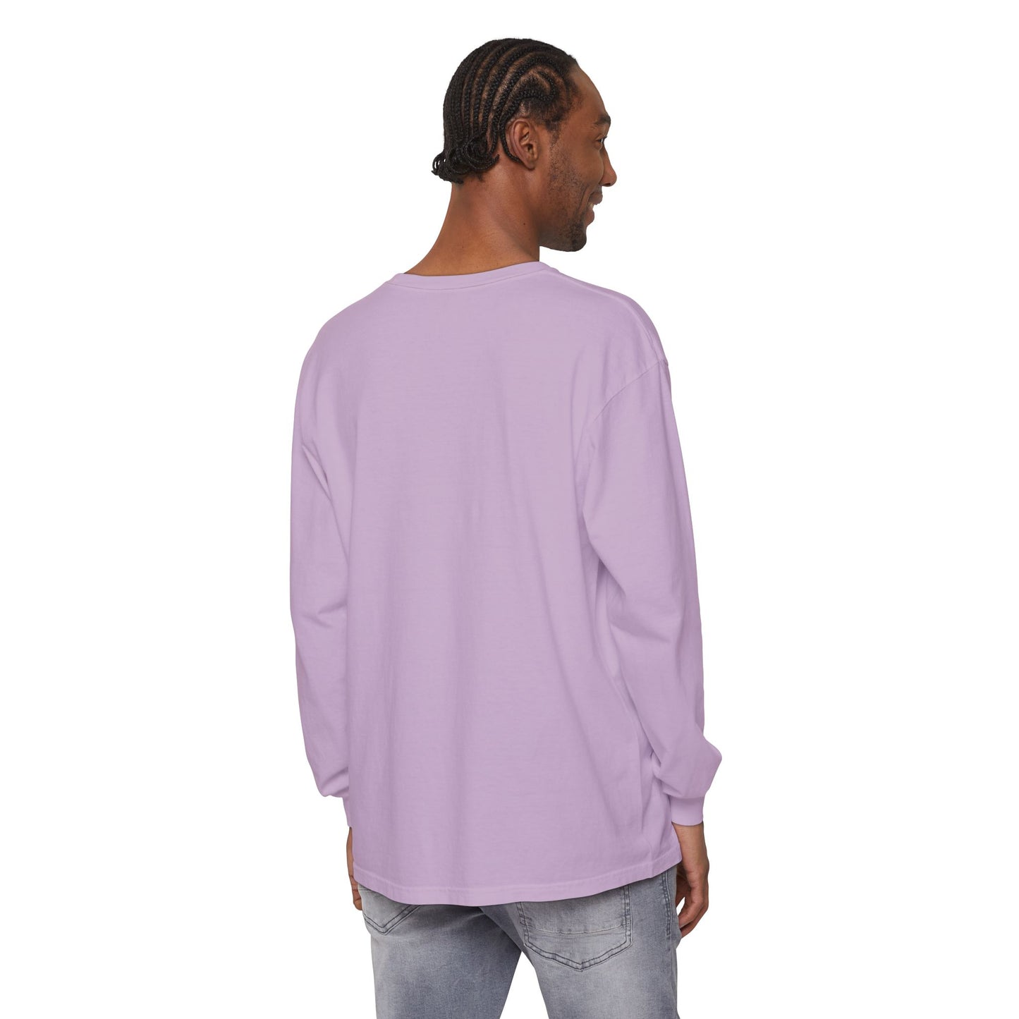 Unisex Garment-dyed Long Sleeve T-Shirt (Colorful Hearts)