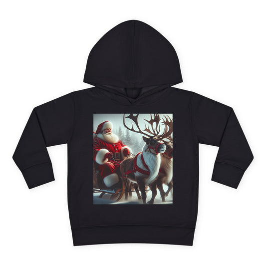 Toddler Pullover Fleece Hoodie (Santa/Reindeer)
