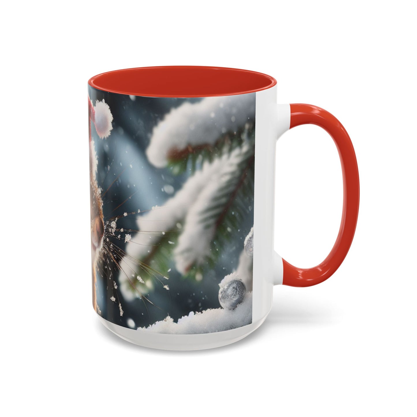 Accent Coffee Mug (11, 15oz) (Santa Squirrel)