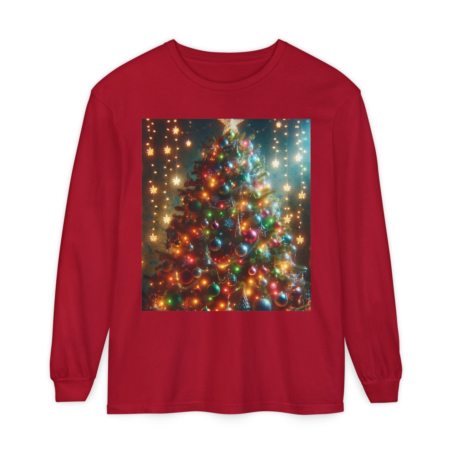 Unisex Garment-dyed Long Sleeve T-Shirt  (Tree)