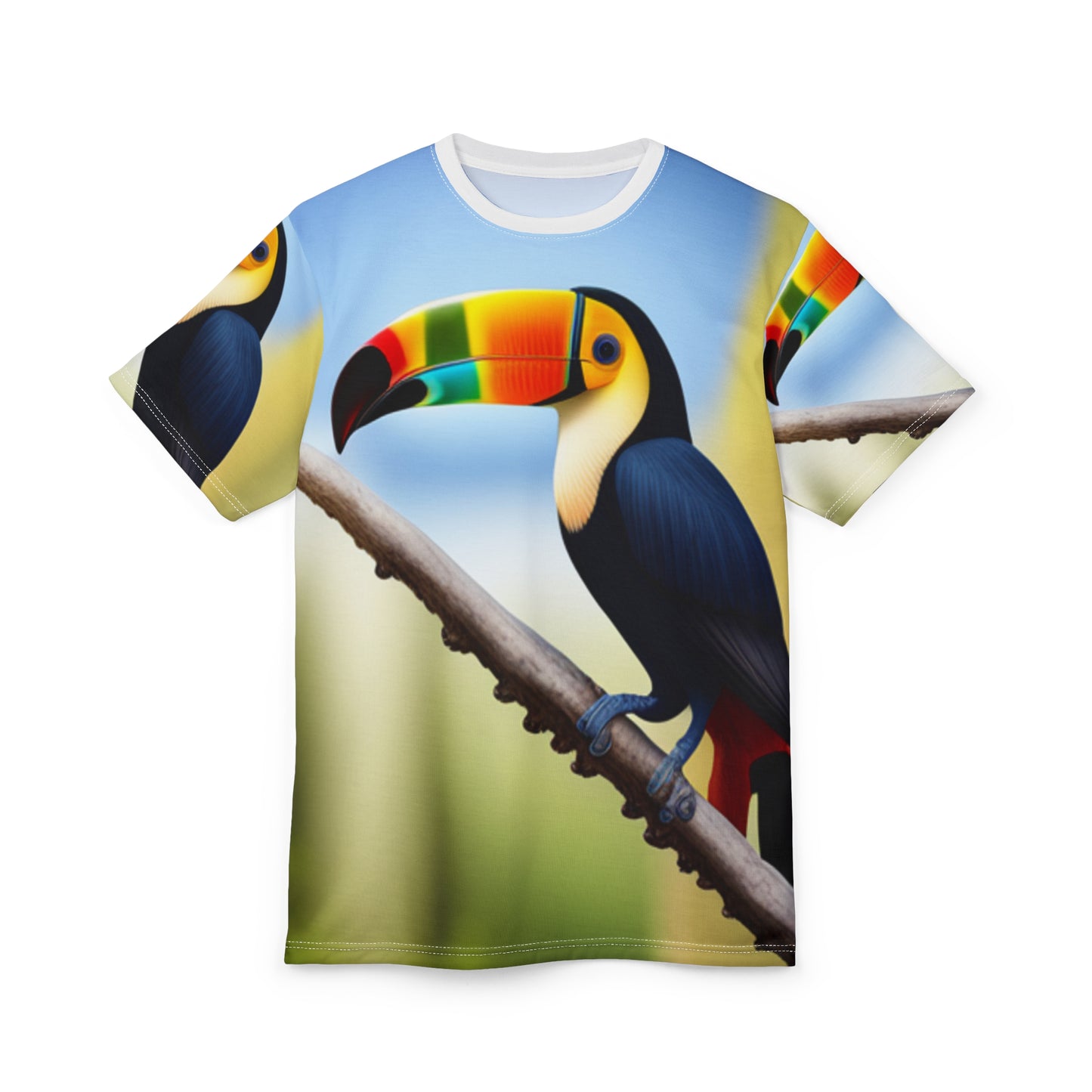 Unisex Cut & Sew Tee (AOP) (Toucan)
