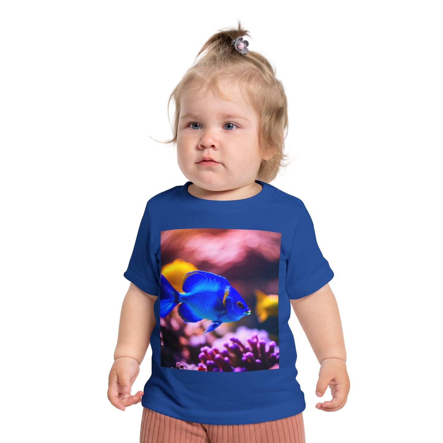 Baby Short Sleeve T-Shirt (Blue Fish)
